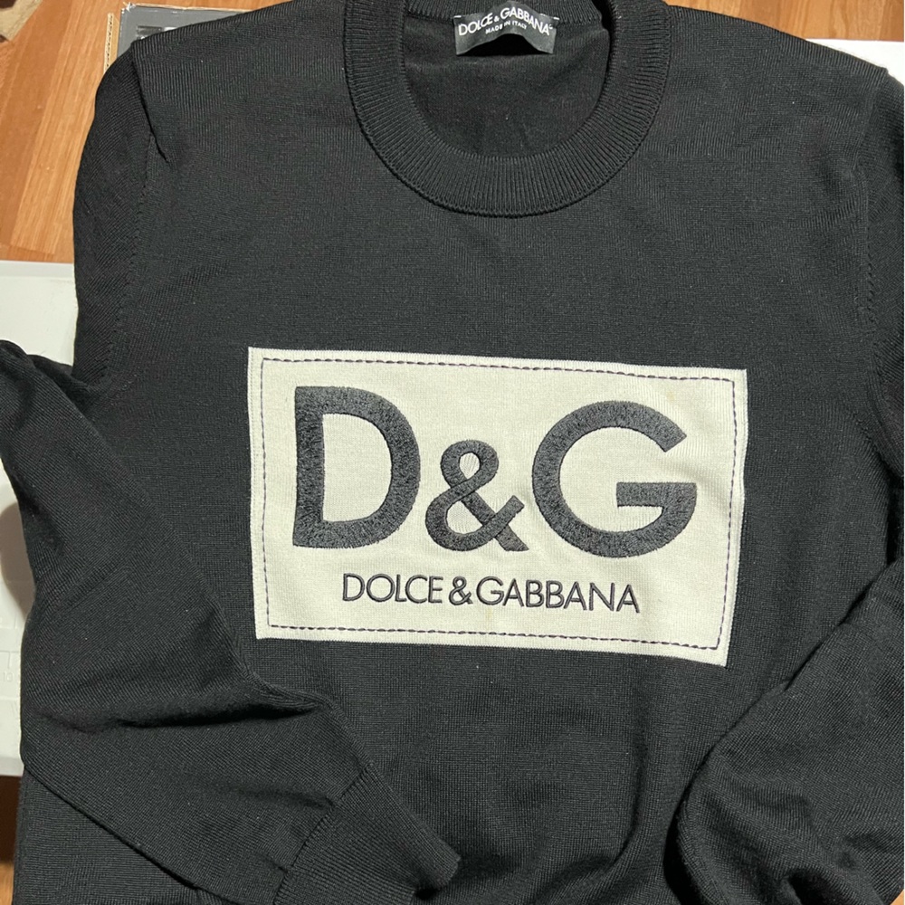 Black Dolce & Gabbana Monogram Sweater. New condition.